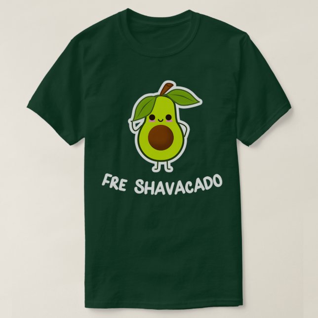 Camiseta Fre Shavacado Engraçado Fresco Piada Avocado Comid (Frente do Design)