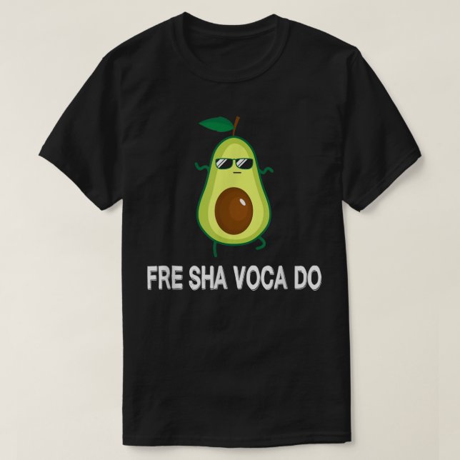 Camiseta Fre Shavacado Fresco Avocado Engraçado Memória Eng (Frente do Design)