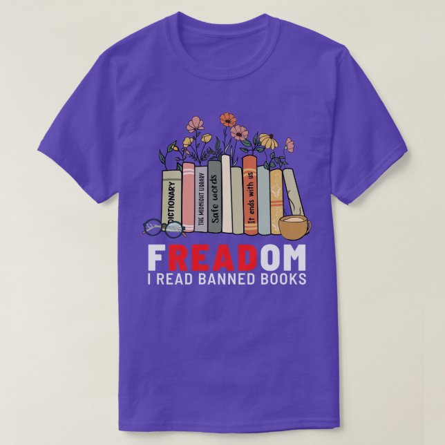 Camiseta Freadom I Lê Livros Banidos 4 (Frente do Design)