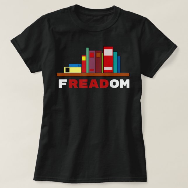 Camiseta Freadom - I Read Banned Books  (Frente do Design)