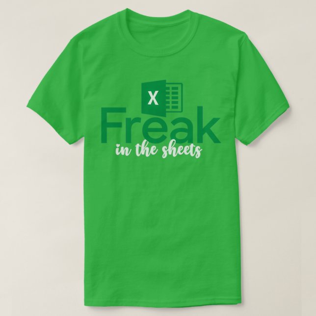 Camiseta Freak do Excel no Contador Engraçado de Folhas (Frente do Design)