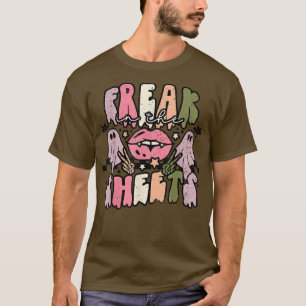 Camiseta Freak na Folha Engraçado Fantasma Feliz Feriado Ha