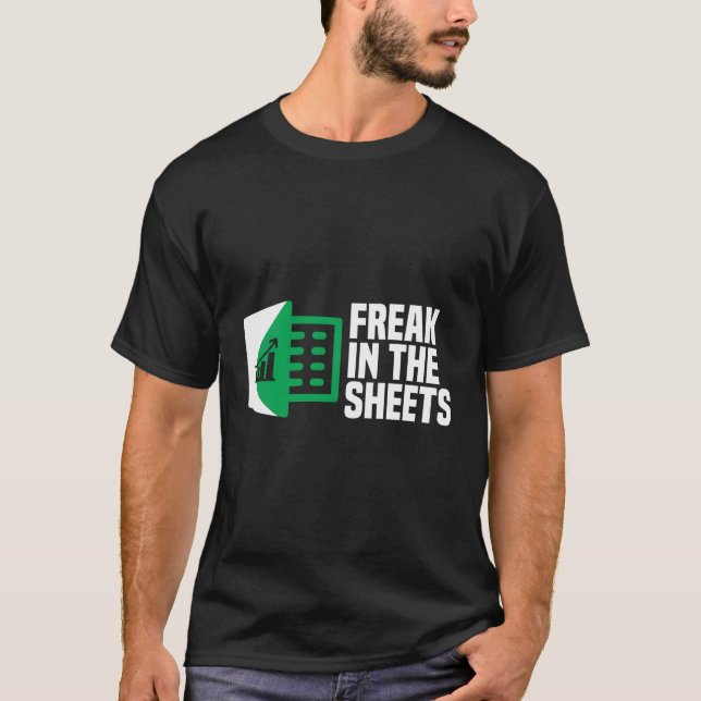 Camiseta Freak Nas Folhas Do Excel Spreadsheet Piada Do Off (Frente)
