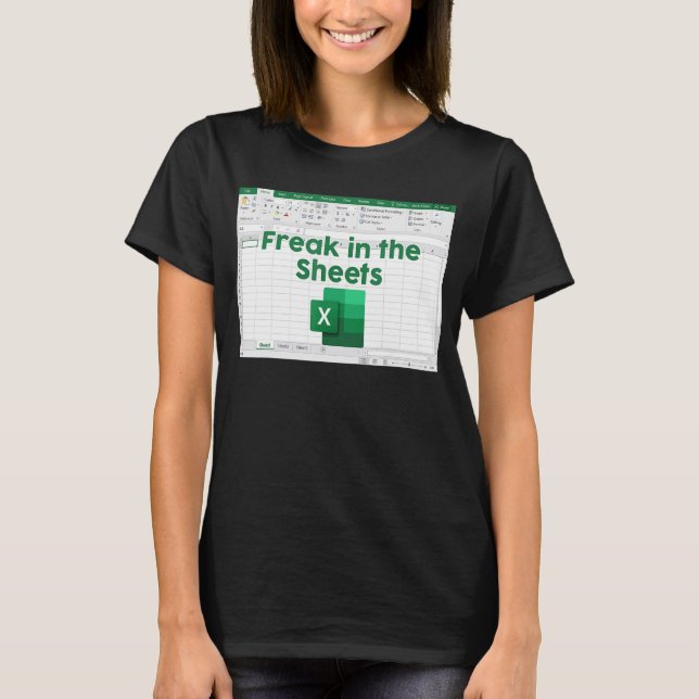 Camiseta Freak No Contador Excel De Planilhas (Frente)