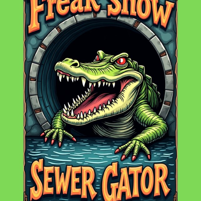 Camiseta Freak Show Collection Sewer Gator Graphic  (Criador carregado)