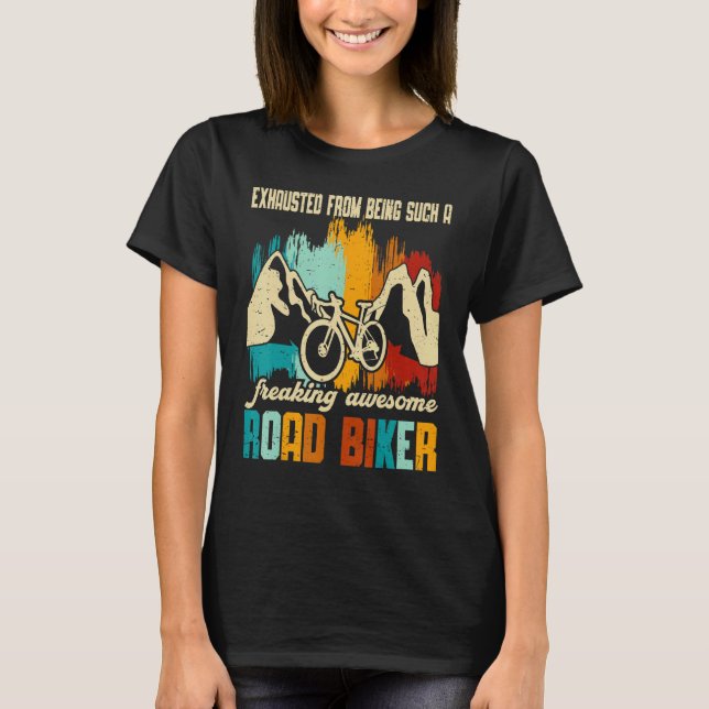 Camiseta Freaking Awesome Road Biker Cycling Biking Bike Ri (Frente)