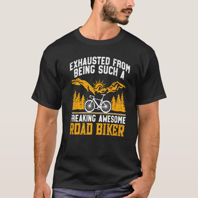 Camiseta Freaking Awesome Road Biker Cycling Biking Cyclist (Frente)
