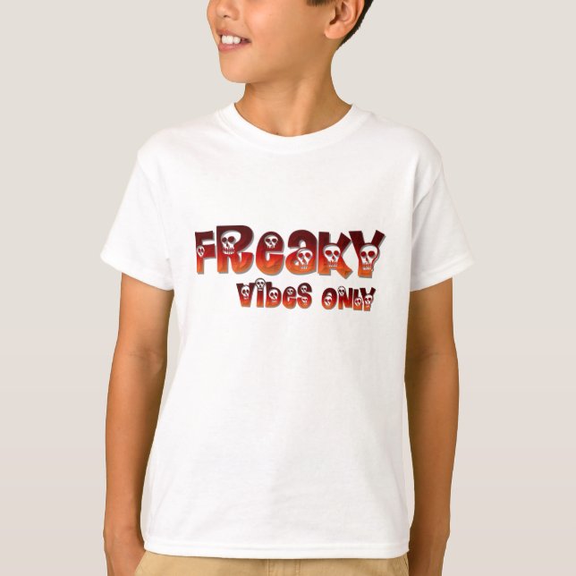 Camiseta "Freaky Vibes Only"-dgn4 by Maaya Prints, Kids' (Frente)