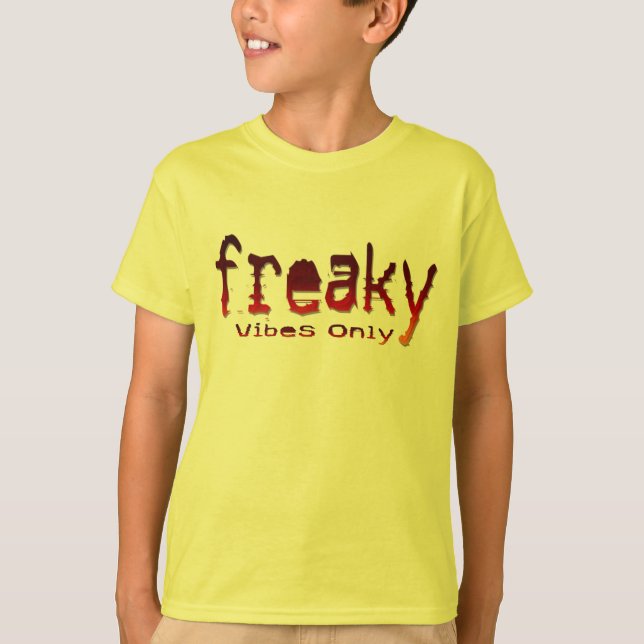Camiseta "Freaky Vibes Only"-dgn5 by Maaya Prints, Kids' (Frente)