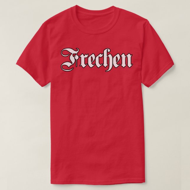 Camiseta Frechen escrita com fonte gótica (Frente do Design)