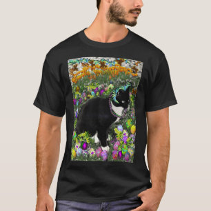 Camiseta Freckles, gato de Tux, na caça para ovos da páscoa