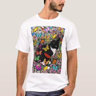 Camiseta Freckles nas borboletas - gatinho do smoking