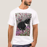 Freckles nas flores II - gatinho branco preto do