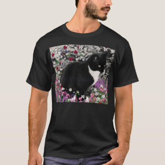 Camiseta Freckles nas flores II - gato do smoking