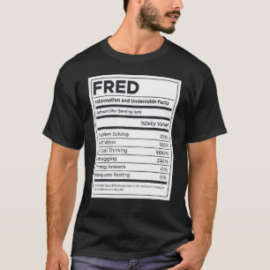 Camiseta Fred Nutrition Information Problem Solving Duro W