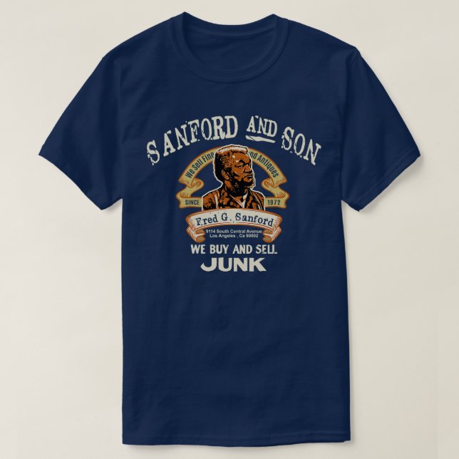 Camiseta Fred Sanford Seller da Bela Segunda Mão Junk Sanfo (Frente do Design)