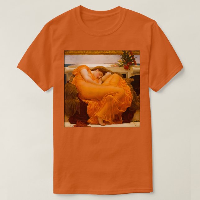 Camiseta Frederic Lord Leighton Flaming June (Frente do Design)
