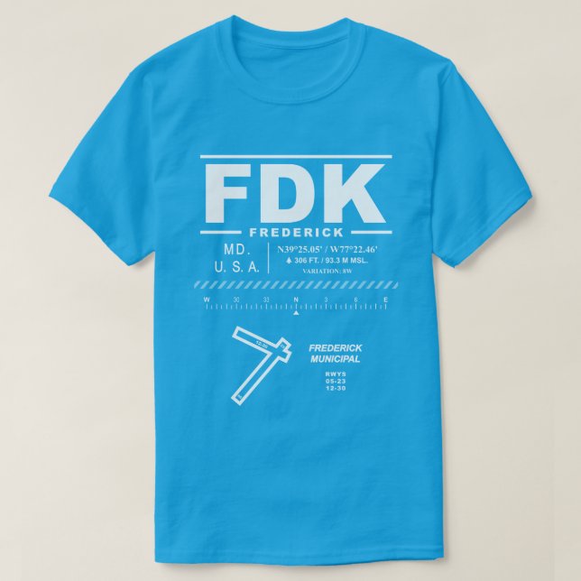 Camiseta Frederick Aeroporto Municipal FDK T-Shirt (Frente do Design)
