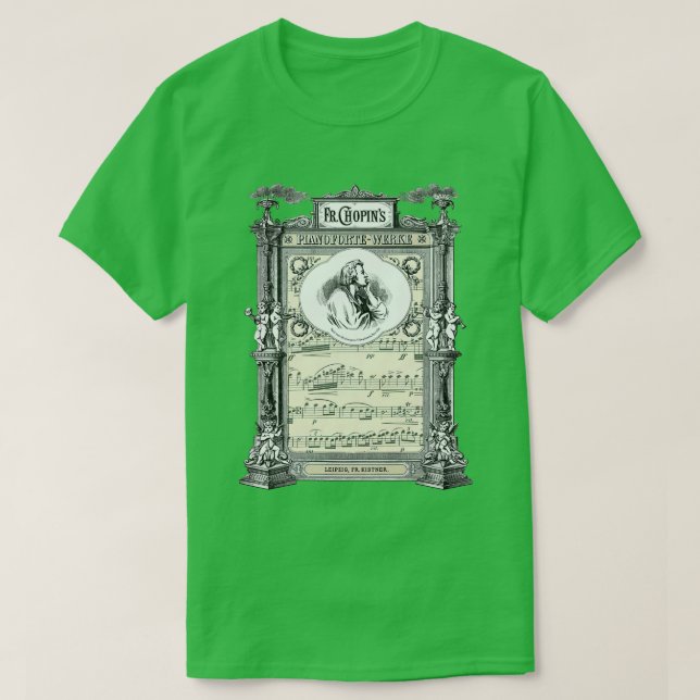 Camiseta Frederick Chopin Polonaise arte  (Frente do Design)