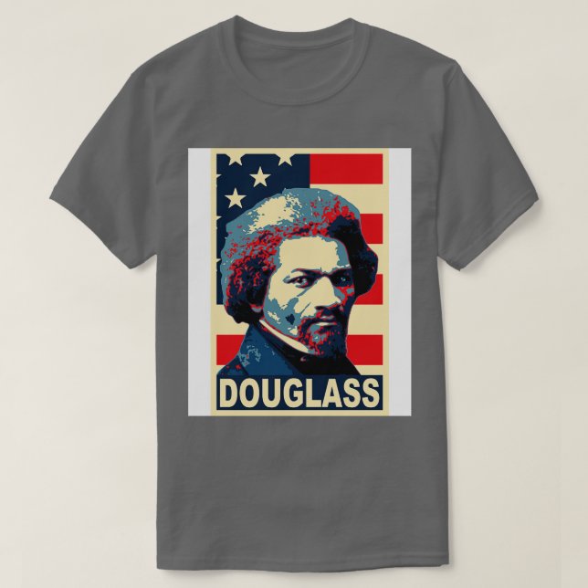 Camiseta Frederick Douglass America Poster (Frente do Design)