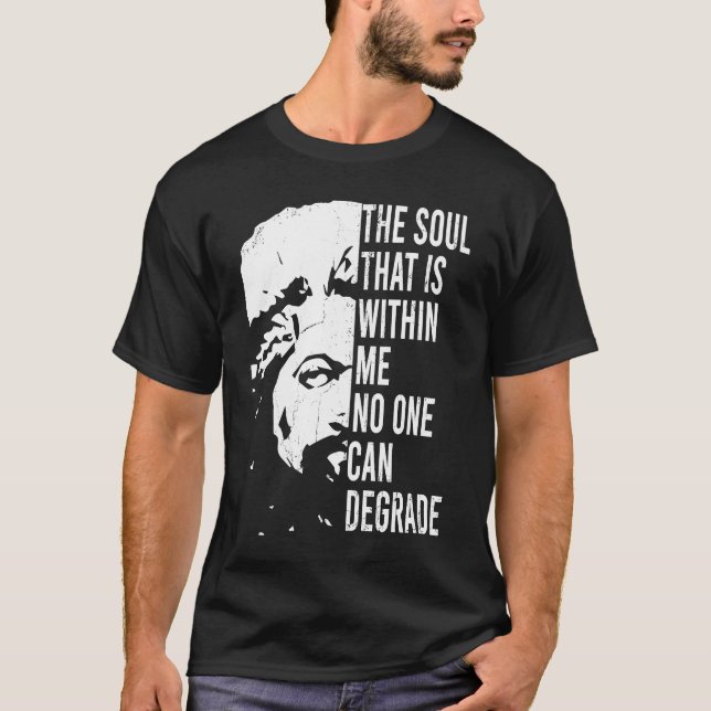 Camiseta Frederick Douglass Quote Roupa, História Negra (Frente)
