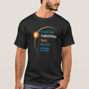 Camiseta Fredericksburg Texas Tx Total Solar Eclipse 2024 1