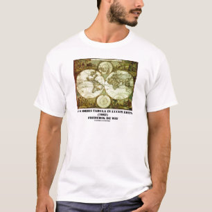 Camiseta Frederik de Wit Nova Orbis Tabula em Lucem Edita