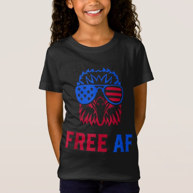 Camiseta FREE AF EUA Bandeira Americana Patriótica Águia 4  (Frente)