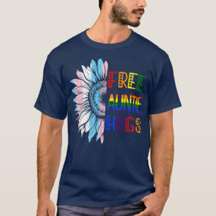 Camiseta Free Auntie Hugs LGBT LGBT Orgulho gay Rainbow Sun