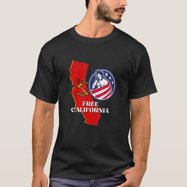 Camiseta Free California Conservative USA Patriot for Freed (Frente)