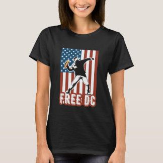 Camiseta Free DC Funny Street Art Print American Flag
