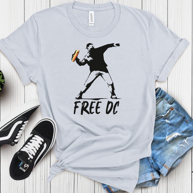 Camiseta Free DC Sandwich Thrower – Banksy Inspired Abolish (Criador carregado)