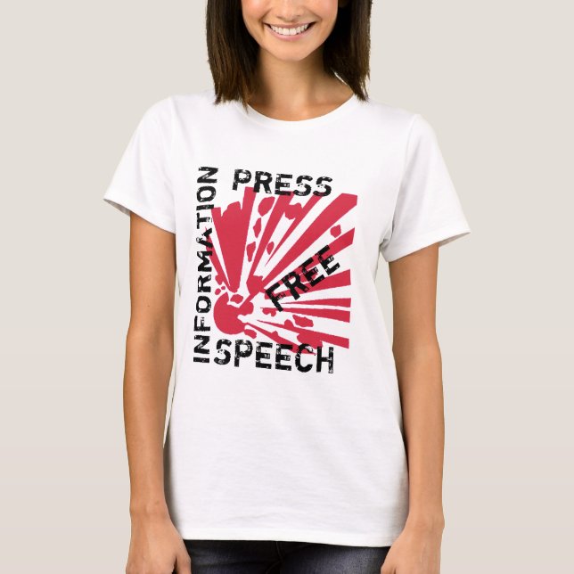 Camiseta Free Espremes informação - Free Speech - (Frente)