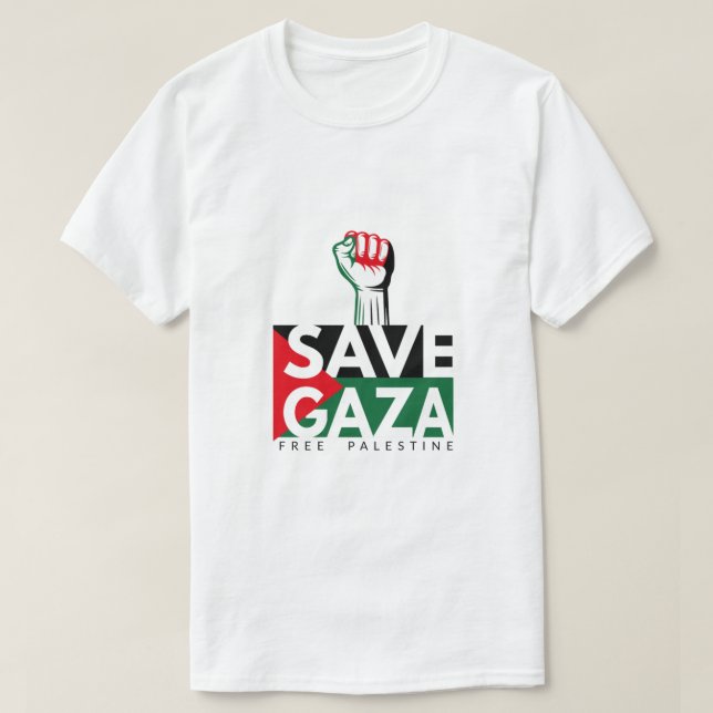 Camiseta Free Gaza, Free Palestine T-Shirt (Frente do Design)