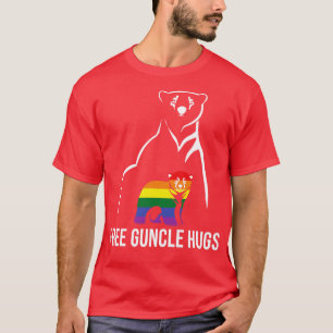 Camiseta Free Guncle Hugs Orgulho gay LGBT Rainbow Men Gay