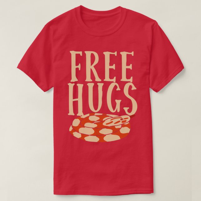 Camiseta Free Hugs Boa Constrictor Snake Funny graphic and  (Frente do Design)