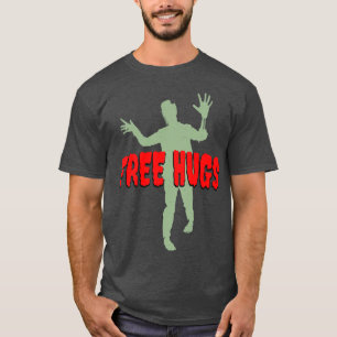 Camiseta Free Hugs Engraçado Festa de Zombie Halloween