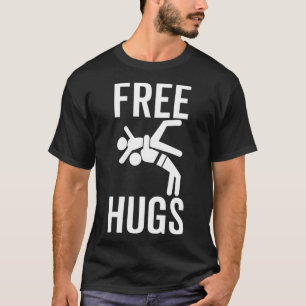 Camiseta Free Hugs Funny Luta Wrestle BJJ Artes Marciais