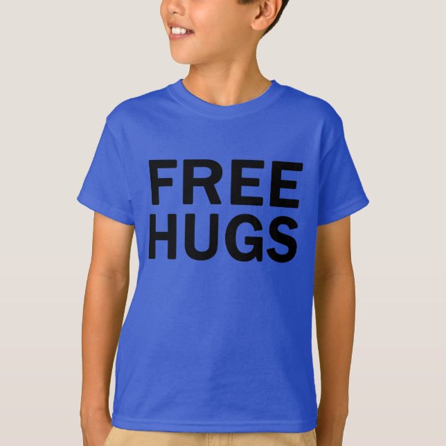 Camiseta Free Hugs Kids Raglan - Kids Funcionário (Frente)