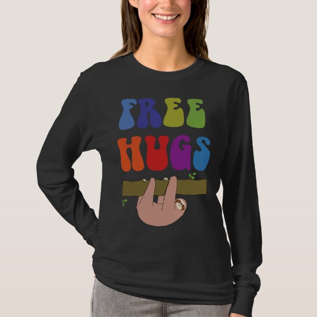 Camiseta Free Hugs Sloth (Frente)