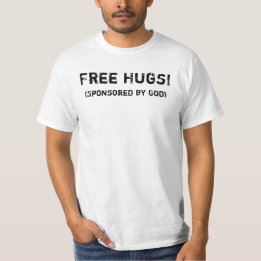 Camiseta Free Hugs! (Sponsored by God)