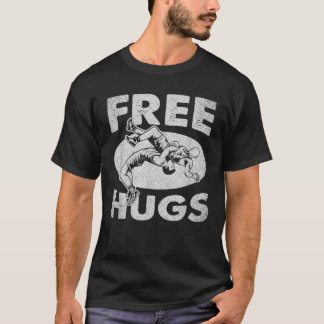 Camiseta Free Hugs Wrestling Funny Wrestling Dad