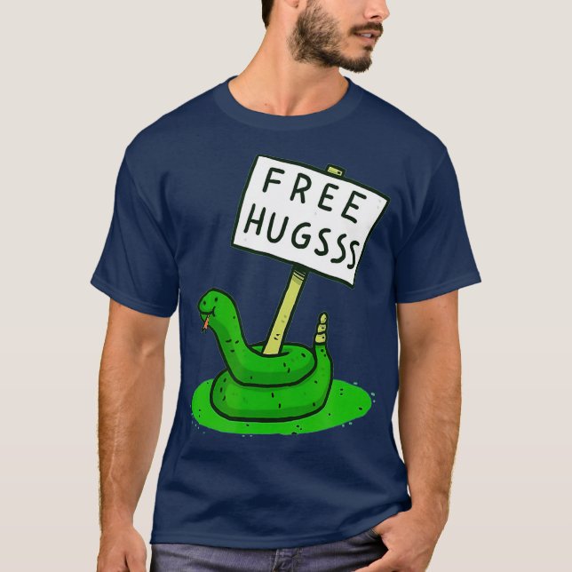 Camiseta Free Hugsss Funny Cute Snake Hug Lovers (Frente)