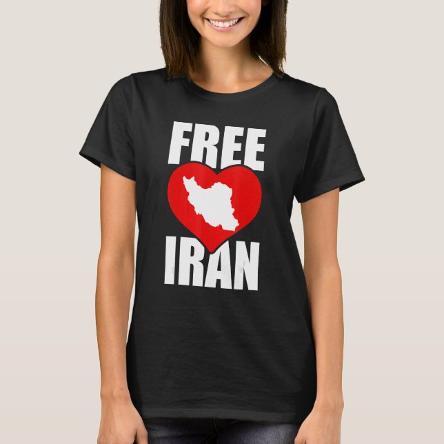 Camiseta Free Iran Love Persian Freedom Azadi Iran Cotação (Frente)