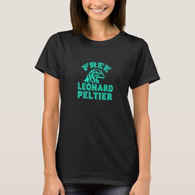Camiseta Free Leonard Peltier Eagle Natives Turquoise (Frente)