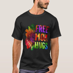 Camiseta Free Mãe Hugs Daisy Rainbow Heart Sunflower Lgbt P