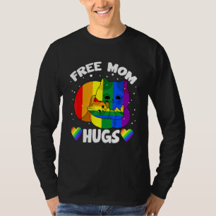 Camiseta Free Mãe Hugs Lgbt Cat Orgulho gay Rainbow