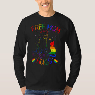 Camiseta Free Mãe Hugs Lgbt Cat Orgulho gay Rainbow