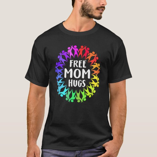 Camiseta Free Mãe Hugs Lgbt Orgulho gay (Frente)