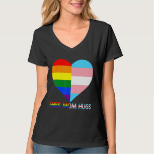 Camiseta Free Mãe Hugs Lgbt Prioridade Transgender Rainbow